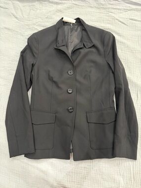 Theory Black Women's Tailored Three-Button Blazer